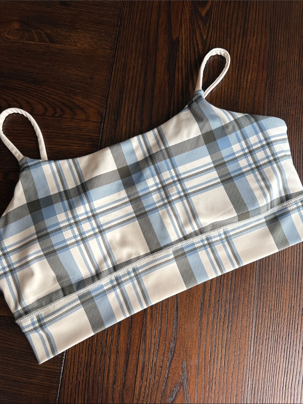 Z Supply Blue & Cream Plaid Active Set - Picture 6 of 8